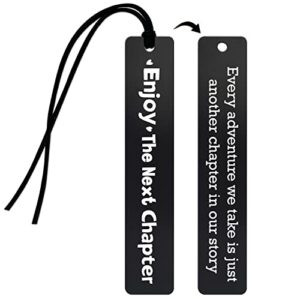 inspirational bookmarks (double-sided engraving), thank you gifts for coworkers, men, reminder gifts for women, book lover, friends, gift for bookworm, colleague, her, him-ydbook5