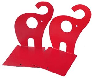 zmgmsmh one pair cute cartoon elephant nonskid bookends art bookend metal bookends (red)