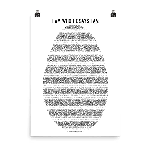 Fingerprint 70 Bible Verses on Identity by Project Made New, Jesus Painting, Thumbprint, Christian Art, lds art, Bible Art, Scripture Art Print Gods Thumbprint Fingerprint (White, 20x30)