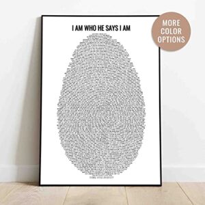 Fingerprint 70 Bible Verses on Identity by Project Made New, Jesus Painting, Thumbprint, Christian Art, lds art, Bible Art, Scripture Art Print Gods Thumbprint Fingerprint (White, 20x30)