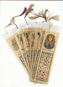 10 assorted egyptian papyrus bookmarks