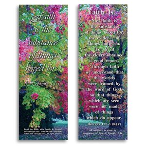 ethought bible verse cards, by – hebrews 11:1 – faith is – pack of 25 bookmark size cards (bb-b002-25)