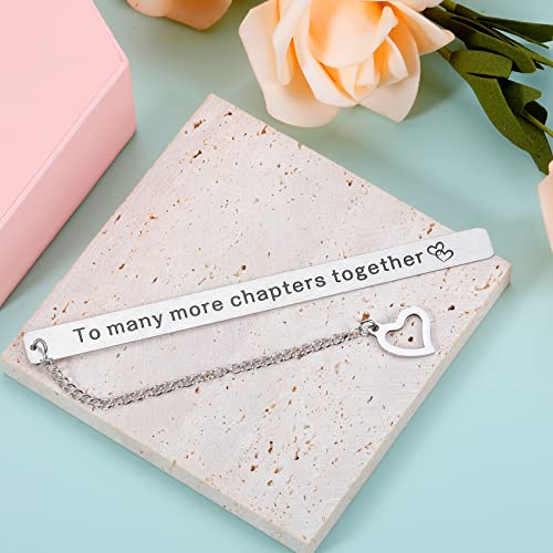 Valentines Gifts for Women Men Anniversary Birthday Bookmark Gifts for Boyfriend Girlfriend Husband Wife Sweetest Day Wedding Engagement Gift for Groom Bride Fiance Fiancee Him Her Christmas Gift