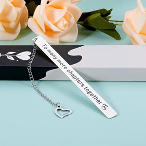 Valentines Gifts for Women Men Anniversary Birthday Bookmark Gifts for Boyfriend Girlfriend Husband Wife Sweetest Day Wedding Engagement Gift for Groom Bride Fiance Fiancee Him Her Christmas Gift
