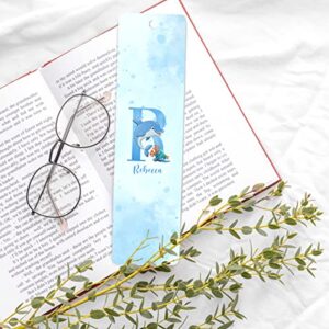 GOLEEX Personalized Initial Bookmark Dolphin Magnetic Bookmarks Customized Name Letter Page Markers Cute Reading Gifts for Book Lovers Students Women Teens Adults at Christmas