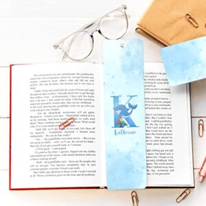 GOLEEX Personalized Initial Bookmark Dolphin Magnetic Bookmarks Customized Name Letter Page Markers Cute Reading Gifts for Book Lovers Students Women Teens Adults at Christmas