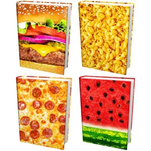 Easy Apply, Reusable Book Covers 4 Pk. Best Jumbo 9x11 Textbook Jackets for Back to School. Stretchable to Fit Most Large Hardcover Books. Perfect Fun, Washable Designs for Girls, Boys, Kids and Teens
