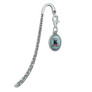 supernatural brothers metal bookmark page marker with oval charm