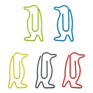 50 pcs penguin shaped paper clips – small paper clips holder assorted size colors,funny office school supplies bookmarks, cute christmas birthday gifts for penguin lovers women kids