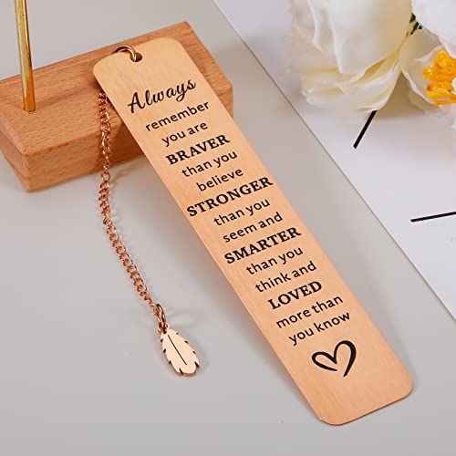 Inspirational Stocking Stuffer Bookmark Gift for Women Christmas Gifts for Her Him College Middle High School Student Birthday Office Gifts for Son Daughter Teen Boy Girls Kids Book Lover Bookworm