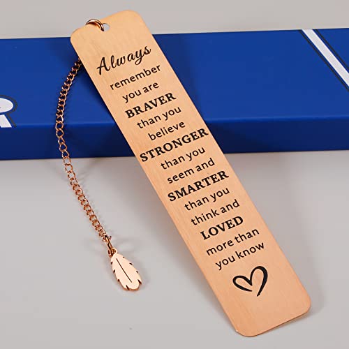 Inspirational Stocking Stuffer Bookmark Gift for Women Christmas Gifts for Her Him College Middle High School Student Birthday Office Gifts for Son Daughter Teen Boy Girls Kids Book Lover Bookworm