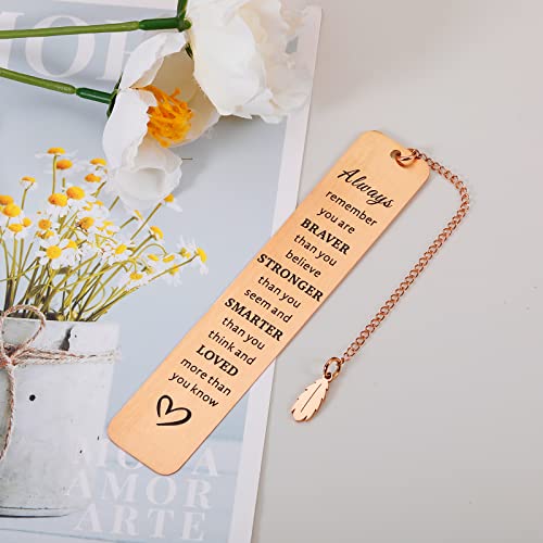 Inspirational Stocking Stuffer Bookmark Gift for Women Christmas Gifts for Her Him College Middle High School Student Birthday Office Gifts for Son Daughter Teen Boy Girls Kids Book Lover Bookworm