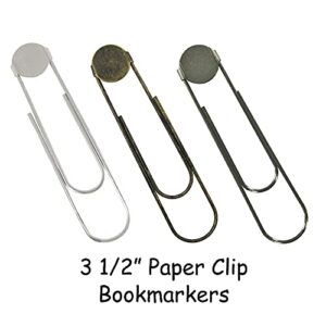 Bookmarker Paperclips with Pad - Pick Color (Qty 50, Antique)