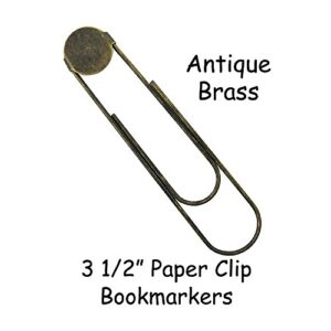 Bookmarker Paperclips with Pad - Pick Color (Qty 50, Antique)