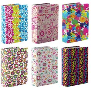 kittrich bsj-45106-12bj stretchable book covers, 6 pack, assorted prints