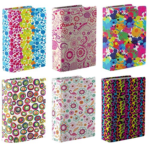 Kittrich BSJ-45106-12BJ Stretchable Book Covers, 6 Pack, Assorted Prints