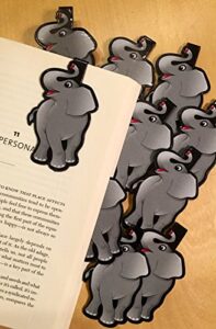 elephant bulk bookmarks for kids girls boys – set of 10 – animal bookmarks bulk bookmarks for kids girl’s boy’s teens. perfect for gifts, student incentives, reading incentives, awards!