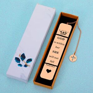 Inspirational Religious Gift for Women Daughter Bridal Shower Gift for Teens Baptism Gifts for Girl Easter Gifts for Toddlers Christian Gifts for Wife Mom First Communion Bookmark Gift for Goddaughter