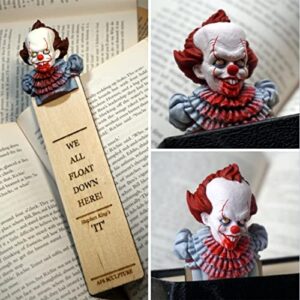 llxsz horror bookmarks – the best gift for fans of horror novels, resin horror bookmarks for adults, horror bookmark set for men women office supplies (pennywise)