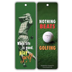 Golf Bookmark Cards (30-Pack) – Stocking Stuffers Goft Gifts for Golfers, Adult Men & Women – Golf Tournament Supplies – Book Clubs Reading