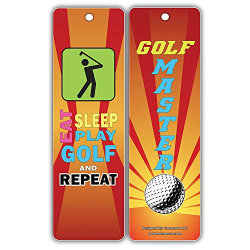 Golf Bookmark Cards (30-Pack) – Stocking Stuffers Goft Gifts for Golfers, Adult Men & Women – Golf Tournament Supplies – Book Clubs Reading