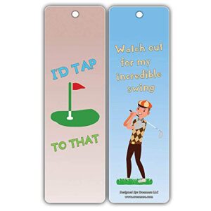 Golf Bookmark Cards (30-Pack) – Stocking Stuffers Goft Gifts for Golfers, Adult Men & Women – Golf Tournament Supplies – Book Clubs Reading