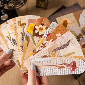 Vintage Flower DIY Card Paper Bookmark for Reading Stationery 30 Pieces