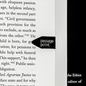 Passage Point - Magnetic Slip-over-the-page Arrow Bookmarks (BLACK- Box of 20)