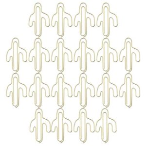 metal paper clip, marking clip, office accessory cactus-shaped pin 20pcs for scrapbooks office home notebooks