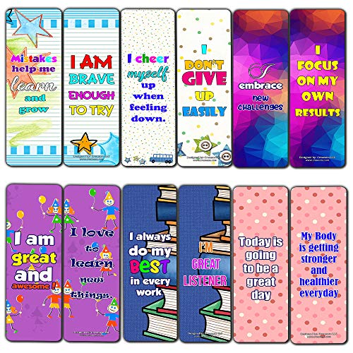 Positive Affirmations for Kids Bookmarks (60-Pack)