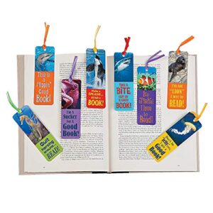 fun express laminated realistic ocean bookmarks – 48 pieces – educational and learning activities for kids