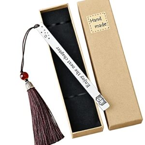 yketlxe bookmark metal bookmarks with tassel for teachers kids classroom women students book lovers christmas stocking stuffers christmas gifts for graduation teacher appreciation mother’s day school