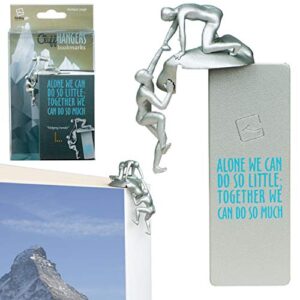 cliffhangers bookmark novelty gift idea inspirational quote cliff hanger climber book page mark – helping