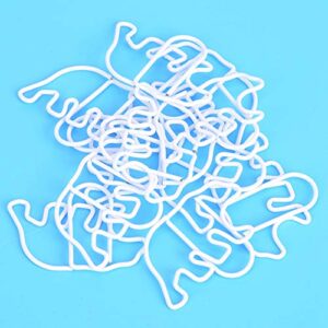 12Pcs Bear Shape Paper Clips,White Journal Paper Clips Metal Bookmark Clips Office Supplies with Storage Box for Document Organizing