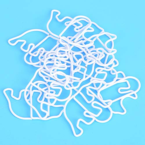 12Pcs Bear Shape Paper Clips,White Journal Paper Clips Metal Bookmark Clips Office Supplies with Storage Box for Document Organizing