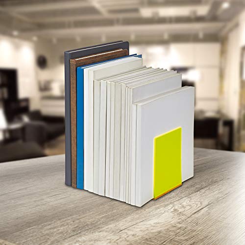 Maul Pack of 2 Premium Acrylic Bookends 10 x 10 x 13 cm Neon Yellow