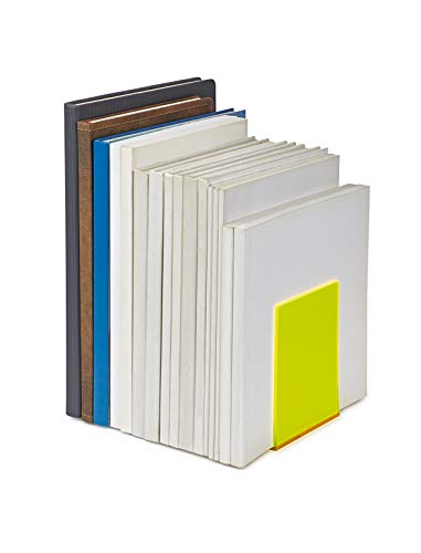 Maul Pack of 2 Premium Acrylic Bookends 10 x 10 x 13 cm Neon Yellow