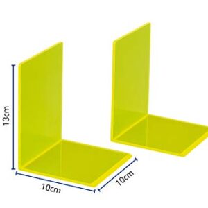 Maul Pack of 2 Premium Acrylic Bookends 10 x 10 x 13 cm Neon Yellow