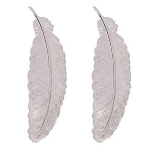 2pcs feather metal bookmark vintage classical delicacy gifts silver and creative
