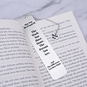 Colleague Coworker Leaving Gifts for Women Men Employee Thank You Gifts Inspirational Metal Bookmark May You Be Proud of the Work You Do for Boss Friends Book Lover Retirement Christmas Birthday Gifts