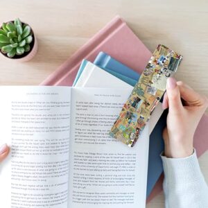 Bookmarks Ruler Metal Magic Bookography Kingdom Measure Collage Tassels Bookworm for Bookmark Christmas Ornament Gift Markers Bibliophile Reading Book