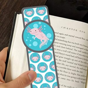 Cute Axolotl Mexican Walking Fish Set of 3 Glossy Laminated Bookmarks