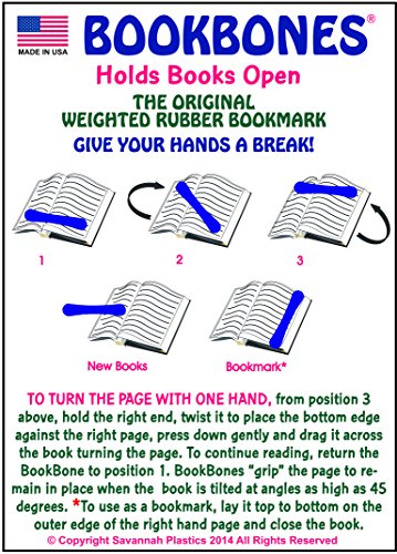 BookBone (TM) - Made in The USA - The Original Weighted Rubber Bookmark - Printed with - Quit Bugging Me… I'm Reading! - Holds Books Open