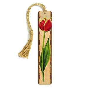 Tulip Art by Christi Sobel on Mitercraft Handmade Wooden Bookmark - Also Available Personalized - Made in USA