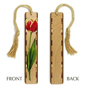 Tulip Art by Christi Sobel on Mitercraft Handmade Wooden Bookmark - Also Available Personalized - Made in USA