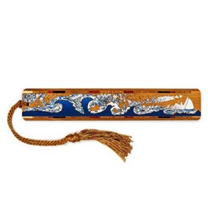 Sailing Stormy Seas Wooden Bookmark with Tassel - Also Available to be Personalized - Made in The USA