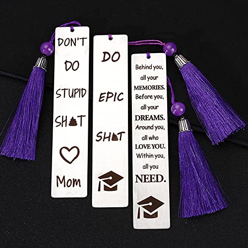 Funny Bookmark Don't Do Stupid Shit Funny Gift Birthday Going to College Gift for Teens