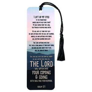 i lift up my eyes layered mountains cardstock tassel bookmarks, pack of 12