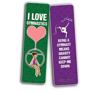 Creanoso I Do Gymnastics Bookmarks (10-Sets X 6 Cards) – Daily Inspirational Card Set – Interesting Book Page Clippers – Great Gifts for Adults and Teens