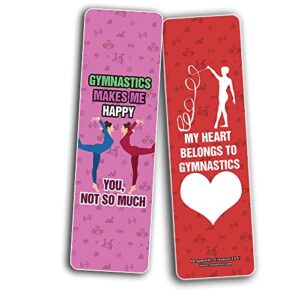 Creanoso I Do Gymnastics Bookmarks (10-Sets X 6 Cards) – Daily Inspirational Card Set – Interesting Book Page Clippers – Great Gifts for Adults and Teens